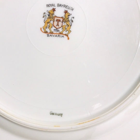 5 Vintage Royal Bayreuth Bavaria China Plates - Picture 6 of 6